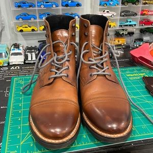 Mens Thursday captain boots brandy colour.